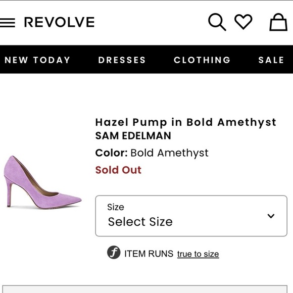 Sam Edelman Hazel Suede Pointed-Toe Pumps Heels Lavender Purple Size 9 - Picture 15 of 15